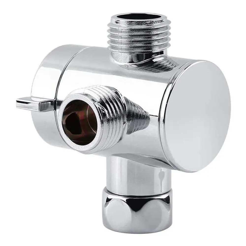 3-Way Connector T-Adapter Shower Head Shunt Diverter Valve Switch Adjustable Arm Mounted Diverter Valve Toilet Bidet Bathroom diverter valve shower head diverter valve t adapter valve