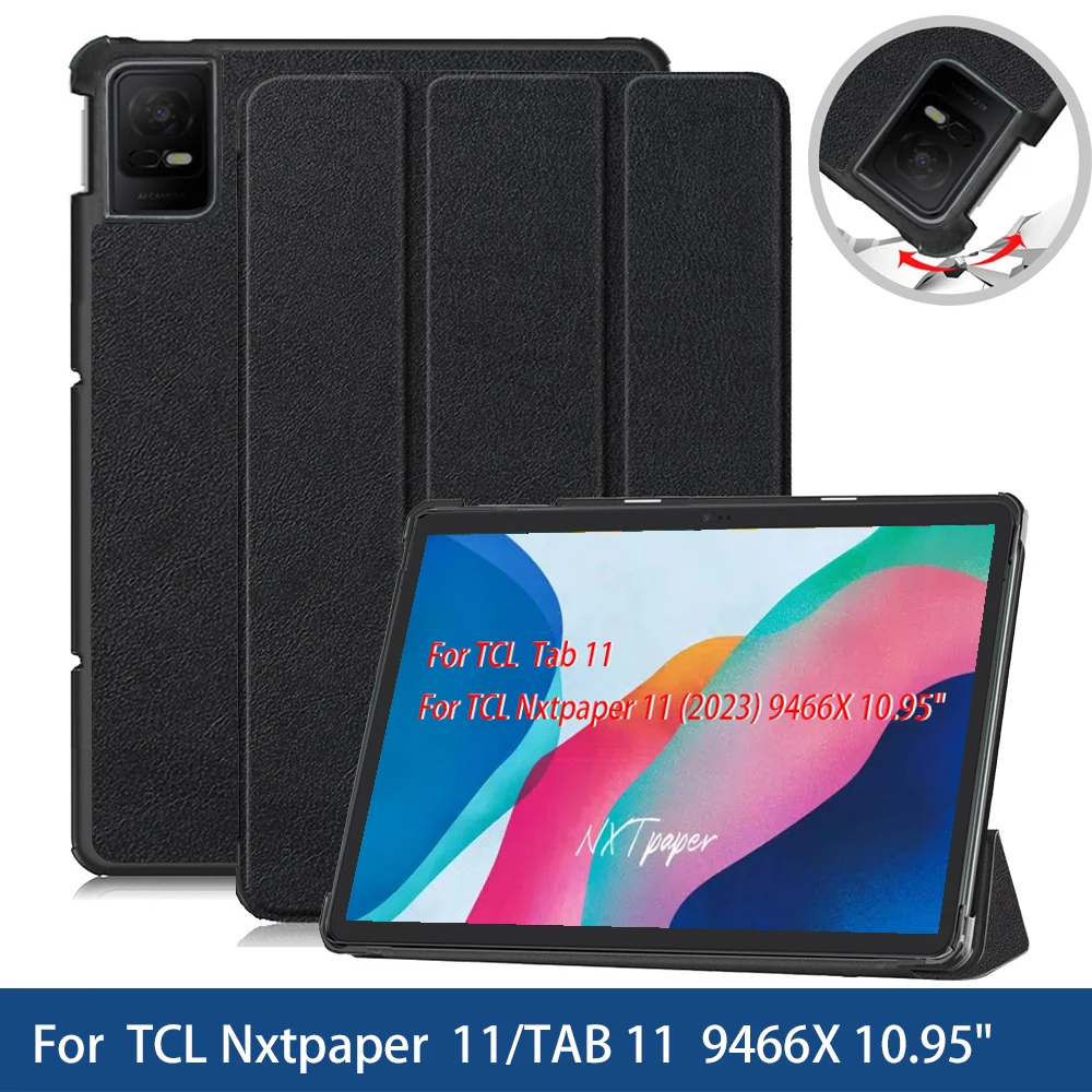 Premium Tri-Fold Smart Tablet Case with Magnetic Stand and Hard Back Shell