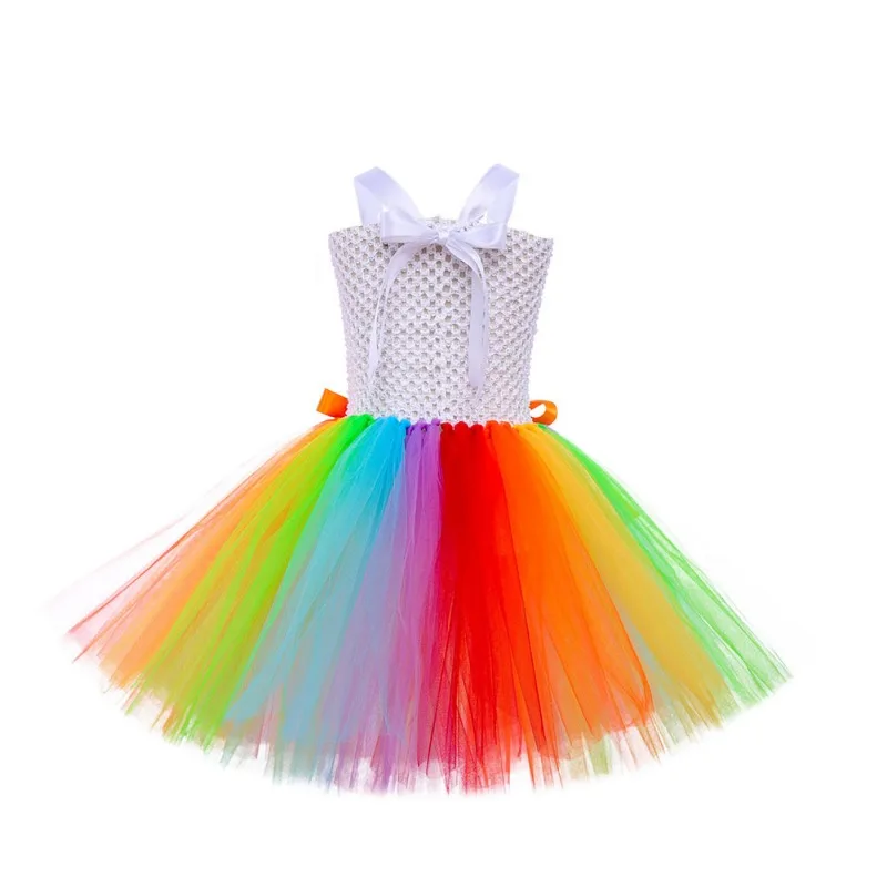 2024 NEW Halloween Anime Color Joker Tutu Dress Girls Carnival Clown Cosplay Lolita Kawaii Creepy Child Party Scary Clothes Kids