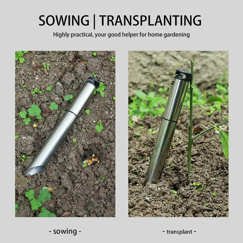 Bulb Planter Tool Manual Metal Transplanter Tool Portable Bulb Planter Wear-Resistant Transplanter Tool For Digging Sawing 4