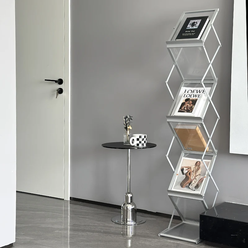 Office Commercial Magazine Rack Newspaper Fold Holder Catalogs Small Shelf Shelves Room Revistero Wall Estanterias Furniture foldable cabinet ironing board wall mounted ironing board hanging mirror door fold up and down built in