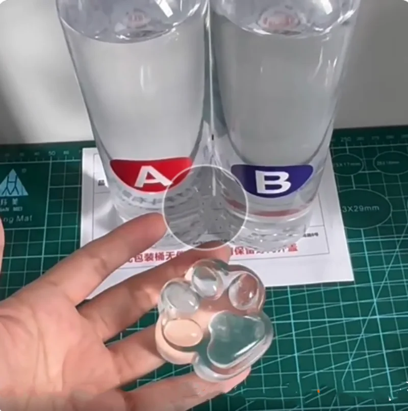 Liquid pinching silicone DIY decompression toy AB silicone raw material Highly transparent 1:1 self defoaming fully transparent 2