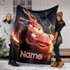 Custom Name Personalized Blanket Cars Lightning Mcqueen Fluffy Soft Flannel Sofa Adult Blanket Office Lunch Break Blanket Gift 4