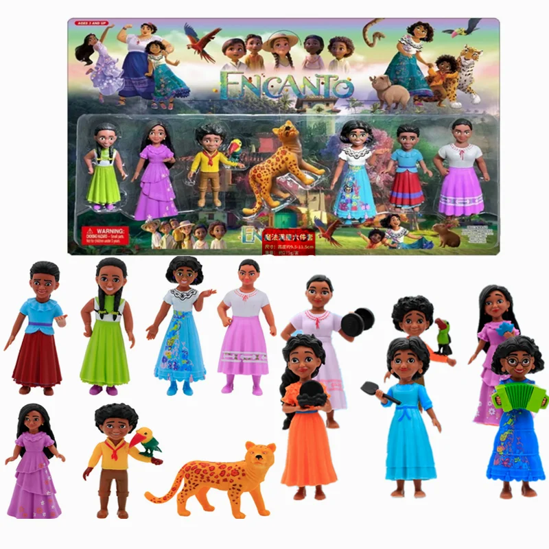6/7pcs Disney Encanto Anime Figure Model Toy Dolls Set Cartoon Mirabel Madrigal Doll Home Decorations Figurines Kids Gift |
