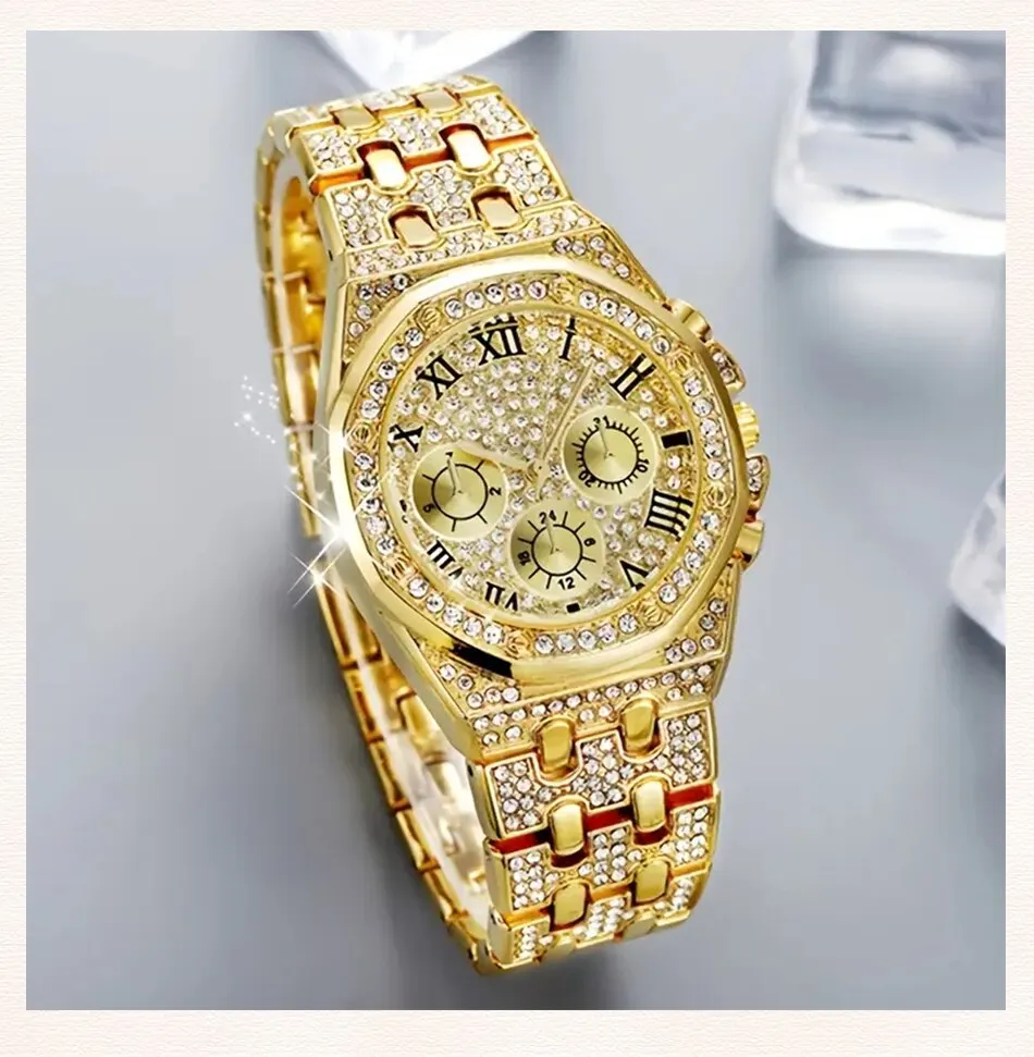 Sd5d24066eec544e4b2d788d900ade7ddT Diamond Women Watches Gold Watch Ladies Wrist Watches Luxury Brand Rhinestone Womens Bracelet Watches Female Relogio Mallzona