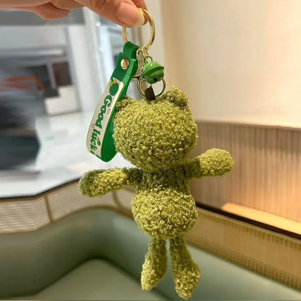 Wakauto 2pcs Plush Frog Keychain - 10cm Soft Stuffed Animal Bag Charm For Backpacks, Purse, Car Keys - View #4