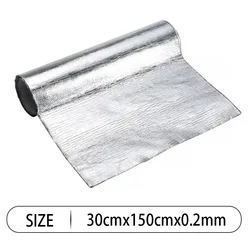High - Temperature Resistant Self - Adhesive Heat Insulation Mat with Fiberglass and Aluminum Foil (Silver - 03)