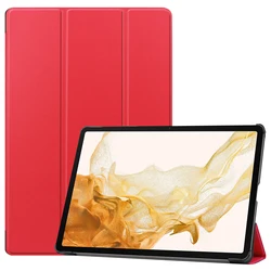 Smart Triple - Fold Stand Hard Cover - S11 Ultra 14.6inch (Red)