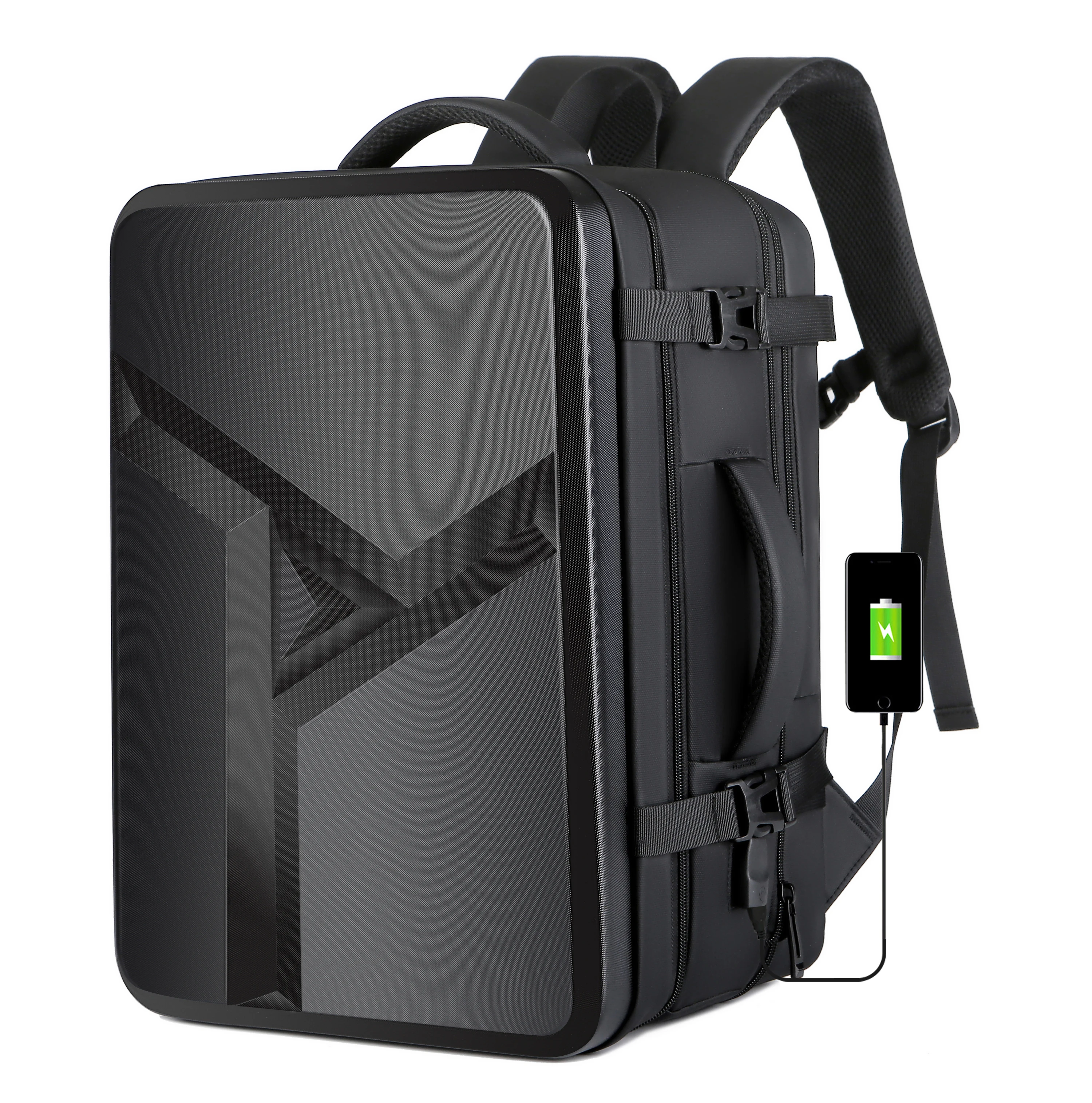 

Men Business Backpack Hard Shell USB Charging School Travel Bag Waterproof Big Capacity Backpacks Fit for 17 Inch Laptop Fashion