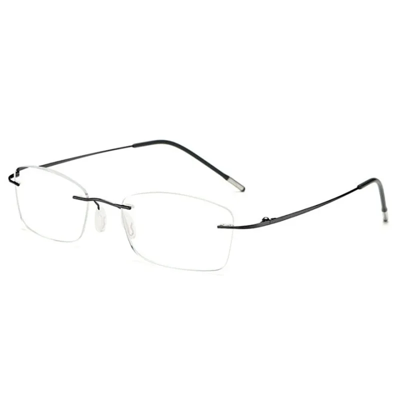 Ultra-Light Frameless Anti-Blue Light Reading Glasses - Simple Square Design