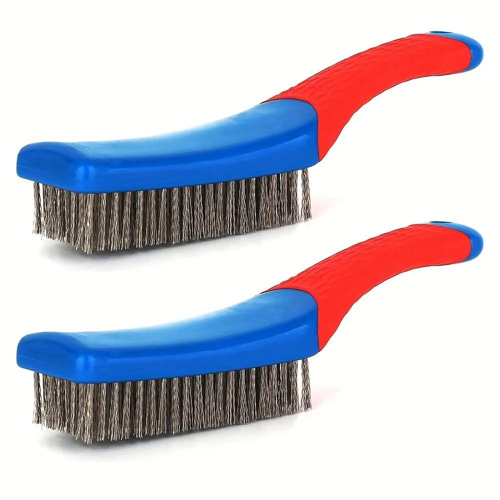 Wire Brush Duty Stainless Bristles with Plastic Handle Grip for Rust Wielding Slag Dirt & Paint Scrubbing with Deep Cleaning cleaning brush wire brush stainless steel wire brush wire cleaning brush