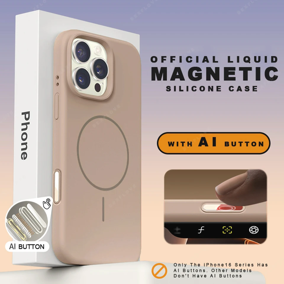 Premium Silicone Magnetic Phone Case with Wireless Charging Compatibility