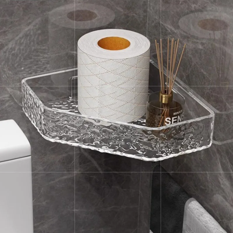 Mensola angolare per montaggio a parete, design ghiacciaio angolare, mensola da bagno, organizer per shampoo, sapone, doccia, caddy, accessori per il bagno - immagine 6
