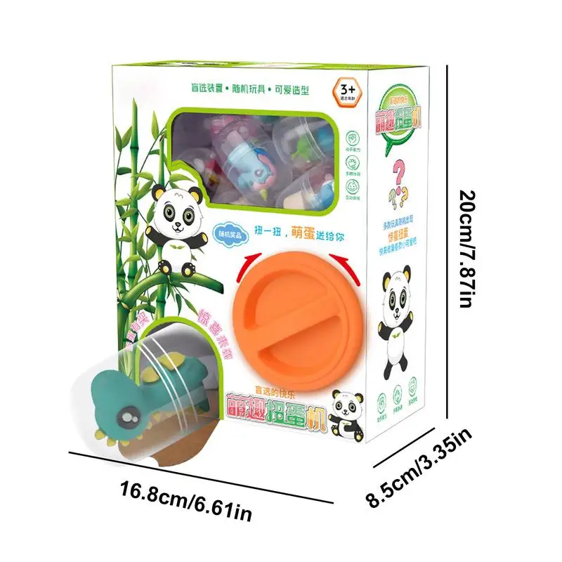 Mini Vending Machine Surprise Lucky Draw Machine Props Mini Claw Machine Prizes With 6 Twisters Kids Figures Arcade Grabber Game 6