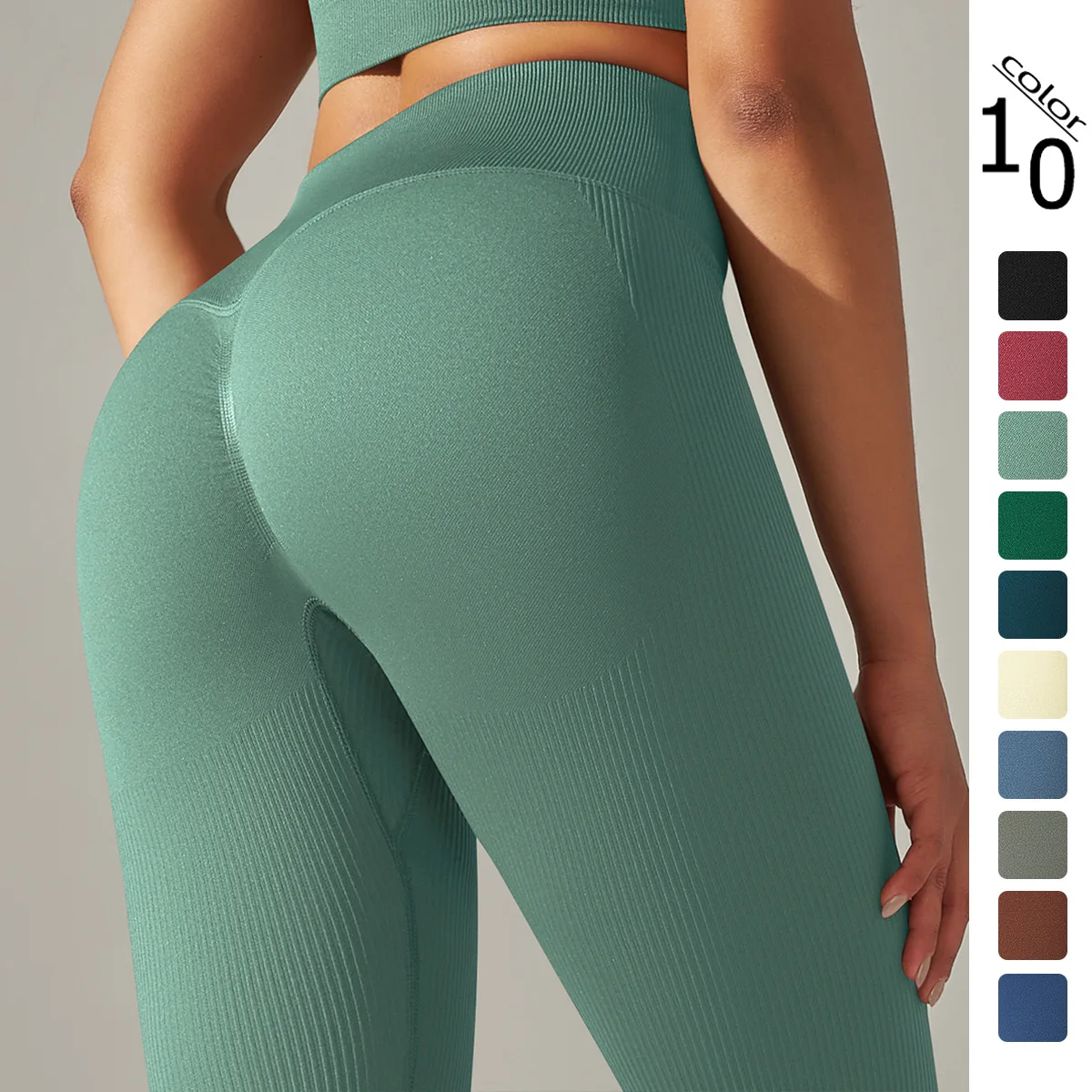 

2023 New Design High Waist Female Yoga Leggings Suit Soft And Stretchy Sports Pants Running Wear Outside Sportswear