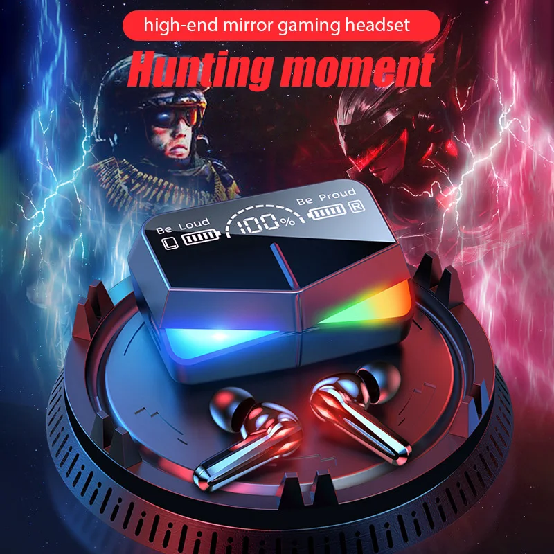 Wireless Bluetooth Earphones TWS Gamer LED Digital Display Earbuds With Mic Stereo HIFI