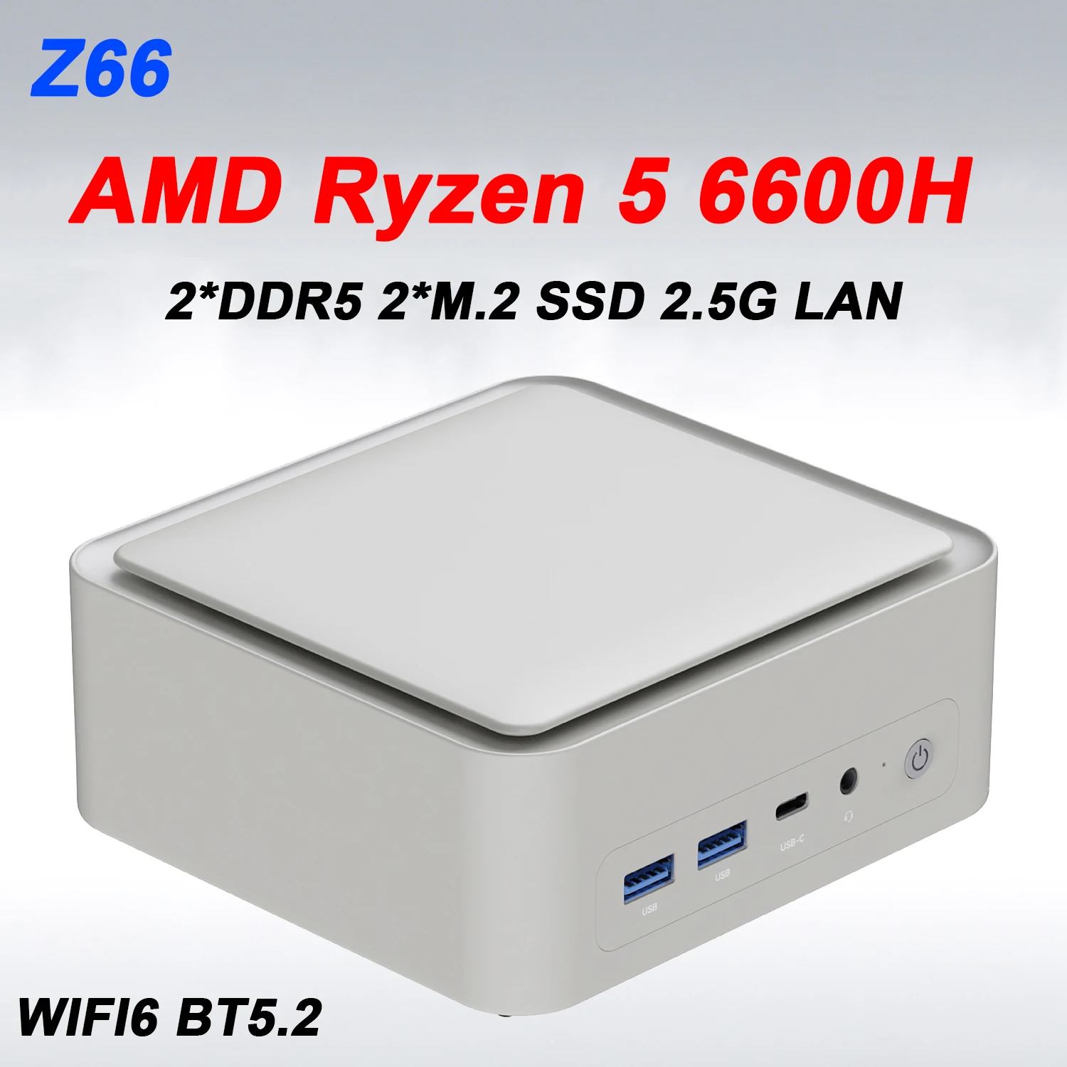 SZBOX Z66 AMD Ryzen 5 6600H MINI PC Windows 11 DDR5 5600Mhz M.2