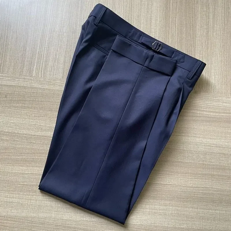 Men Spring Autumn Fashion Slim Fit Formal Office Trousers Mens Business Casual Pants Male Solid Color Suit Pants Business Pants Suit Pants Men Pants