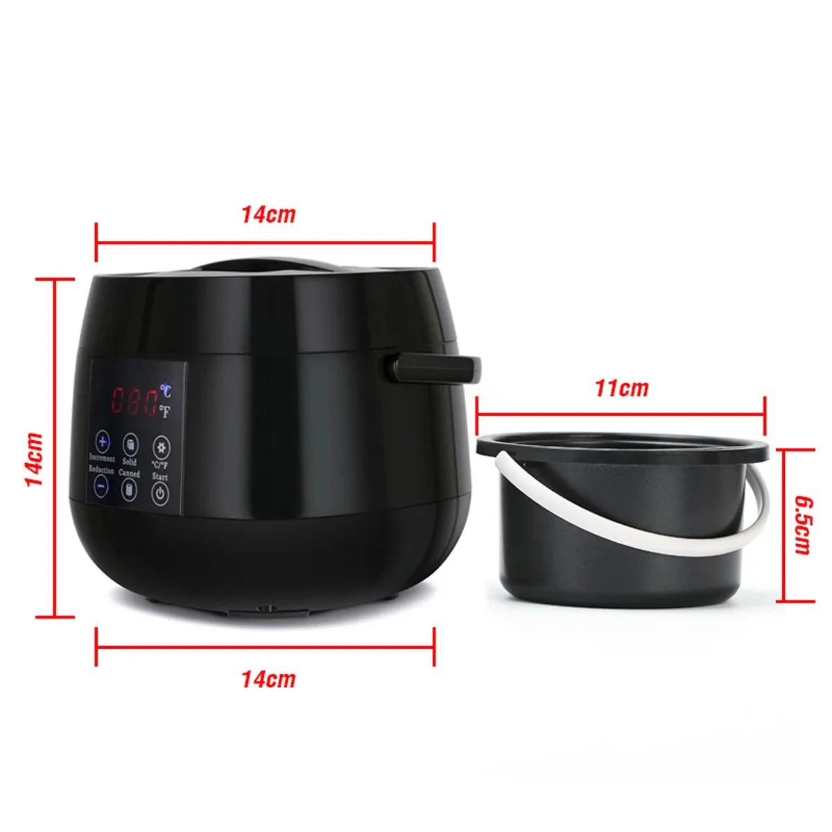 Wax Heater Warmer Hair Removal Wax Machine SPA Body Epilator Paraffin Wax Pot Smart LCD Temperature Display