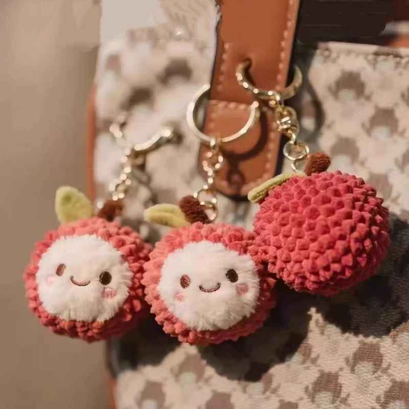 Plush Lychee Fruit Keychain - Soft and Cute Plushies