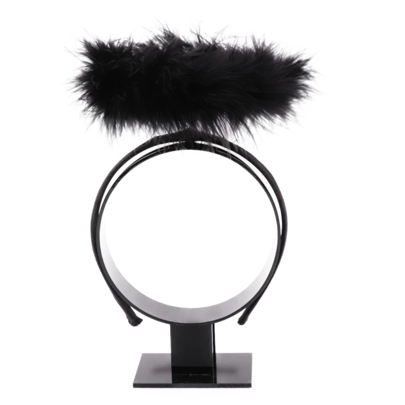 Stylish Angel Feather Wings Hair Hoop Halo Women Girls Headband Costume Props for Carnival Cosplay Festivals Stage Show