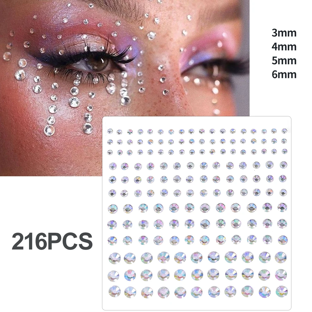 Sparkling Rhinestone Face Tattoo Stickers
