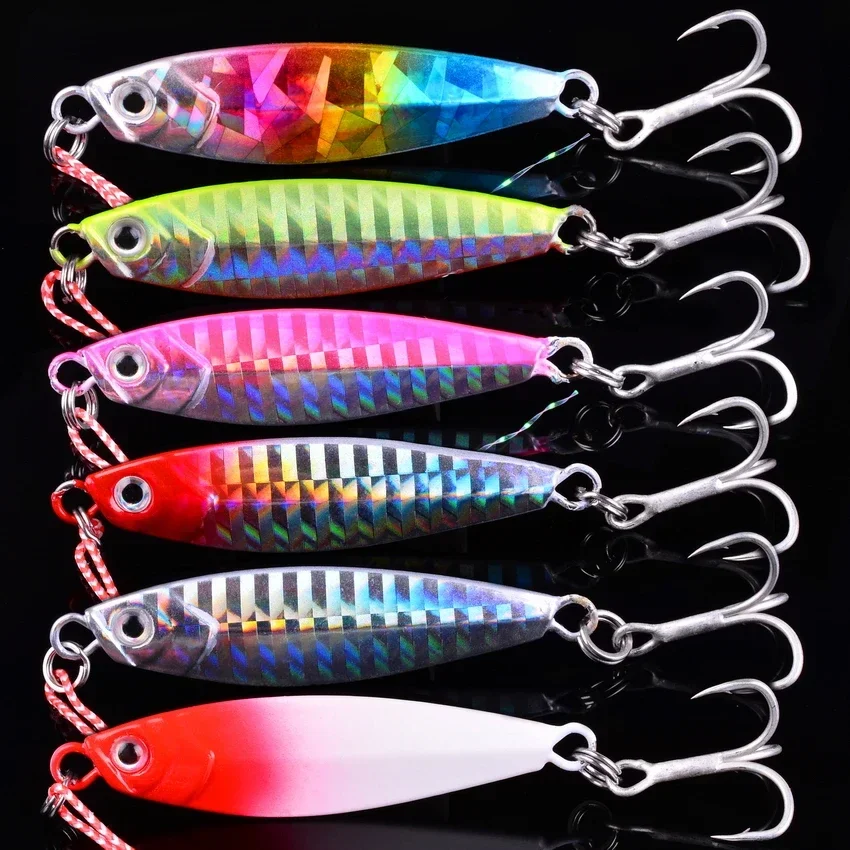 5 Pack Lead Jig Fishing Lures - 7g To 21g Metal Spoon Kit For Saltwater/Freshwater - View #2