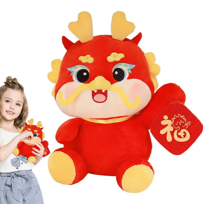 

Китайская Кукла-Дракон 2024 год Талисман Дракон Китайский Зодиак плюшевый дракон 2024 китайский новый год Дракон Мягкие животные