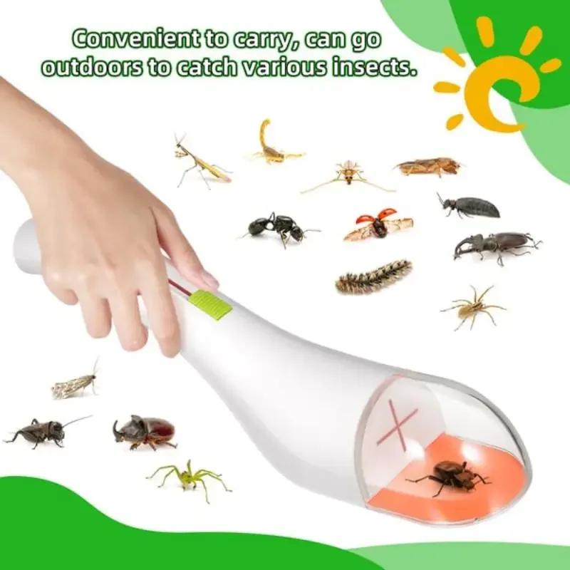 

Quick-Release Insect Catching Tool Portable Transparent Insect Catcher Push Type Insect Observer For Outdoor Exploration