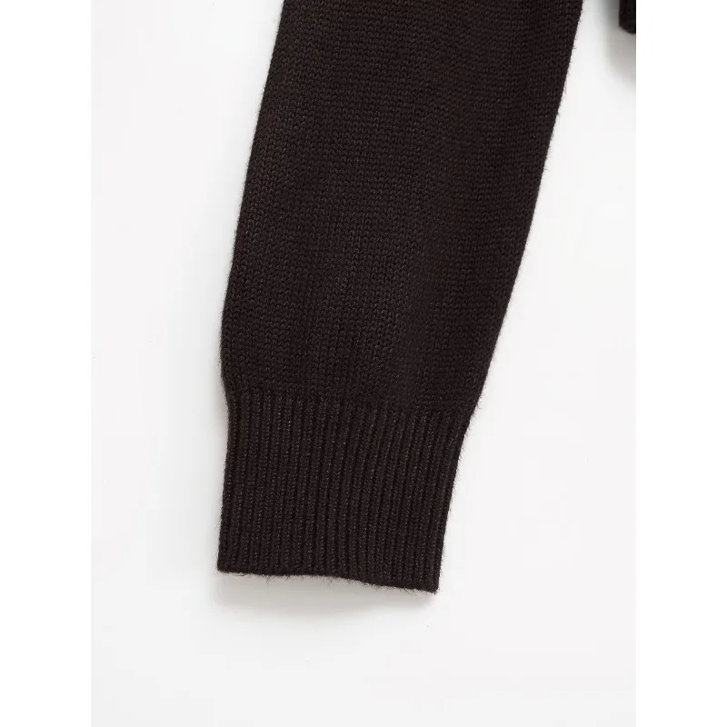 Cardigans For Women Sweater Brown Elegant Outerwears Knit Cardigan Cozy Sweaters Woman Vest Knitwear Femmes Y2K Top Crop - 4