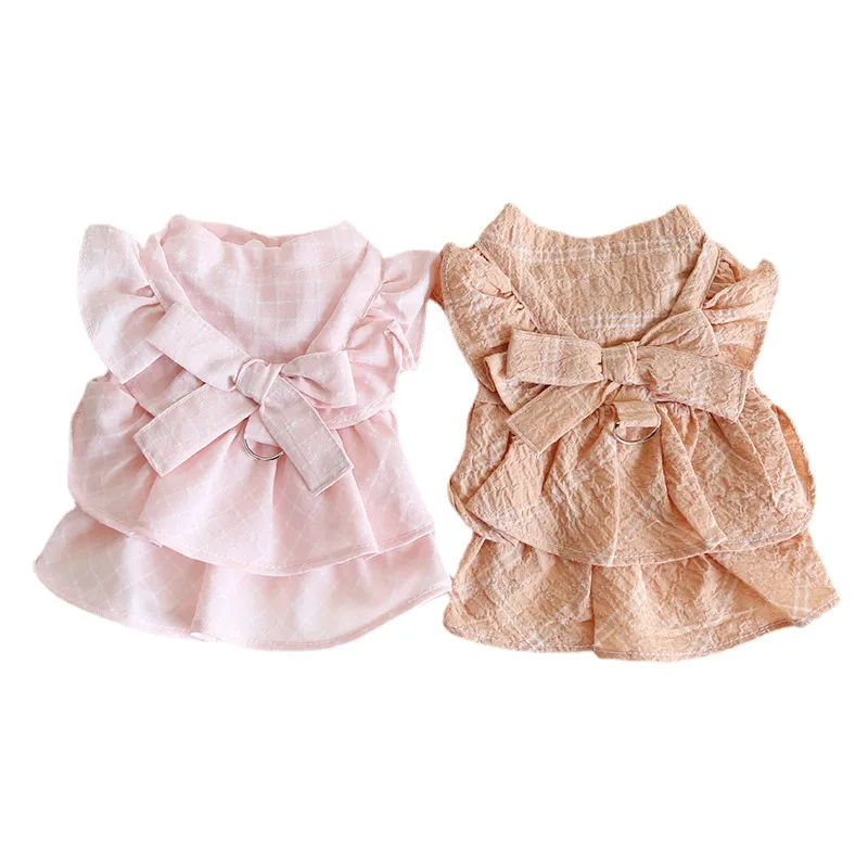 Dog Skirt Clothes Summer Cat Skirt Pet Dress Yorkshire Terrier Pomeranian Shih Tzu Chihuahua Puppy Small Dog Clothing xs