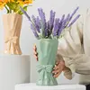 Northern Europe Highend Ceramic Flower Arrangement Device Creative Bow Vase Living Room Bedroom Dining Table Home Decoration 1Pc 5