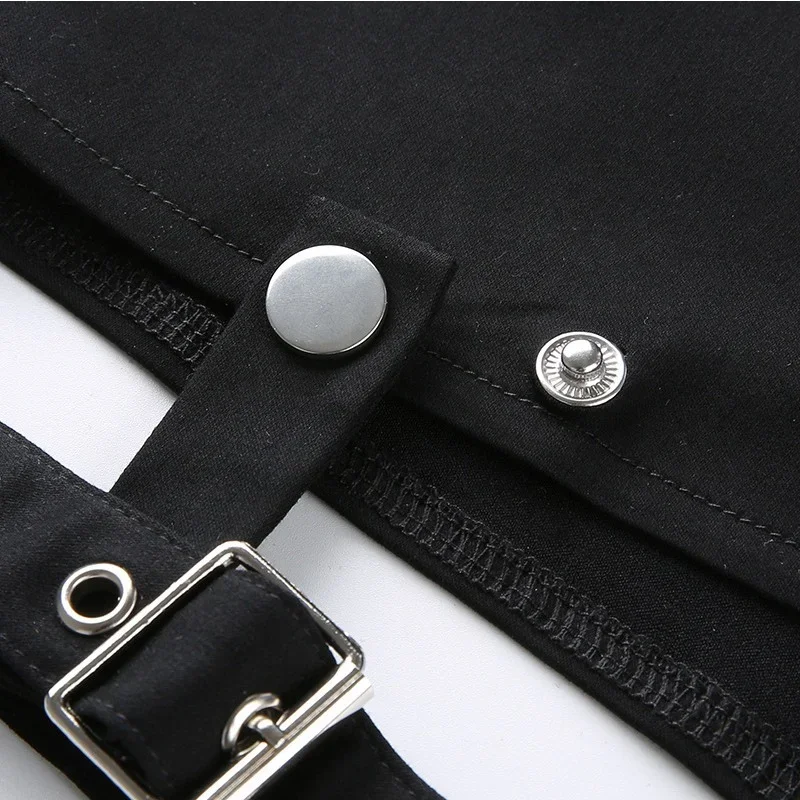 Women Hot Shorts Hollow Out Bandage Punk High Waist Slim Black Denim Shorts Sexy Short Jeans Women Casual Denim Booty Short