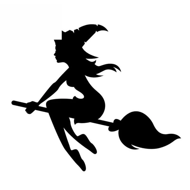 

Sexy WITCH Decals Cartoon Car Stickers Waterproof Sunscreen Decal Accessories Vinyl for Auto Motorcycle JDM Window,14cm*12cm