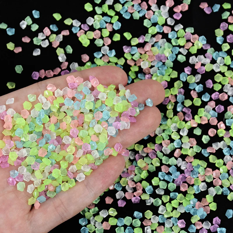 1000pcs Luminous Stones Glow In Dark Fish Tank Pebbles For Home Garden Aquarium Decoration Microlandscape Plant Pot Decor Rocks glow stones,decorative stones,artificial stones