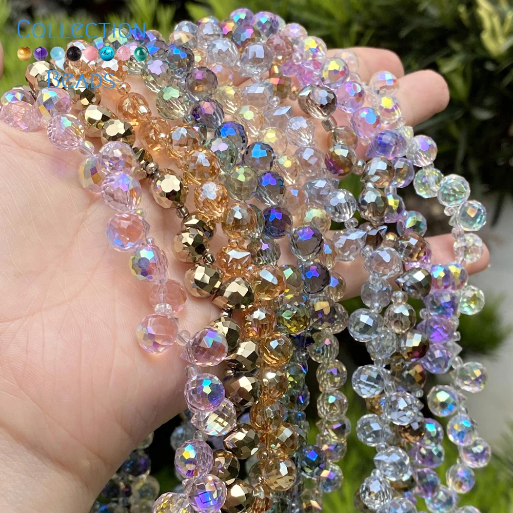 1mm/2mm/4mm/6mm/8mm Crystal Rondel Beads Faceted Glass Beads for Jewelry  Making DIY accessories Wholesale Lots Bulk - AliExpress