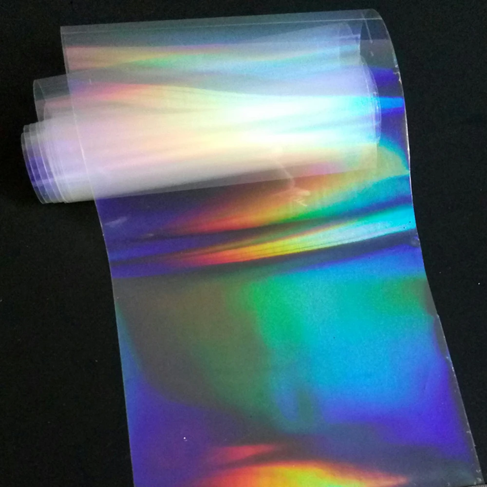 8CM x 100CM i in holografik transferi t rnak Sticker effaf lazer t rnak 