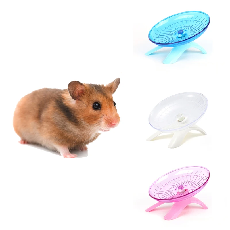 Hamster Running Wheel Pet Toy Mute Saucer Steel Exercise Mouse Wheels
