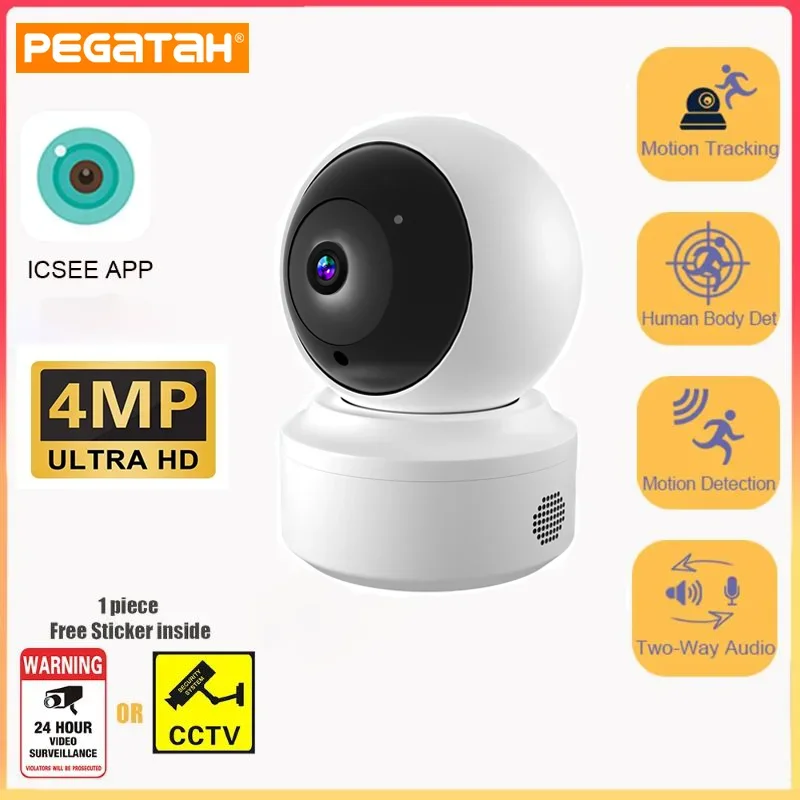 

Camdepot 3MP IP Camera Onvif For NVR Area Alarm 2.4Ghz WiFi Camera AI Track Humanoid Detect Two Way Audio PTZ Baby Monitor ICSEE