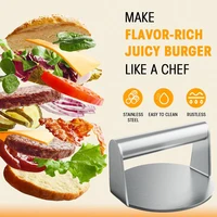 Presse à Viande Antiarina en Acier Inoxydable 430, Circulaire et Carré, Outil de Cuisine 2