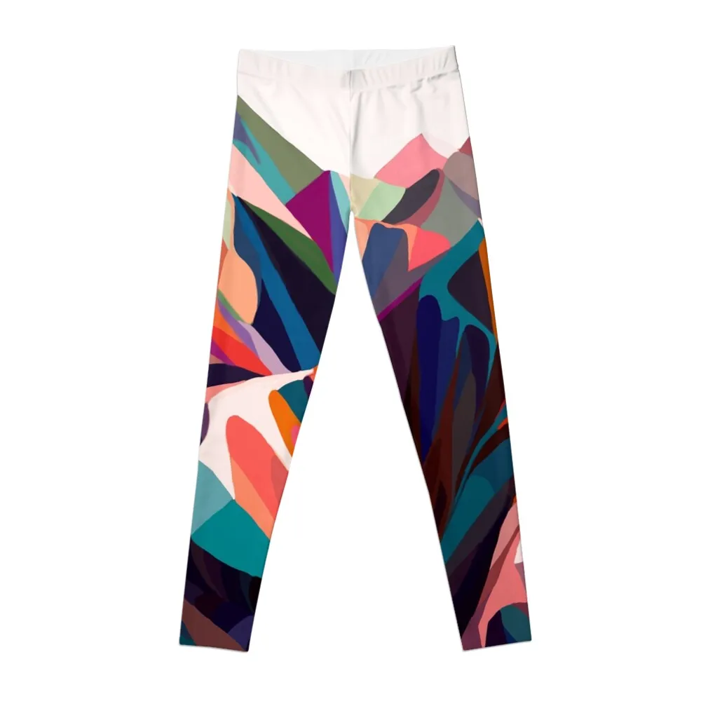 

Mountains. Sunset warm Leggings Fitness woman Leginsy push up Sports female Womens Leggings
