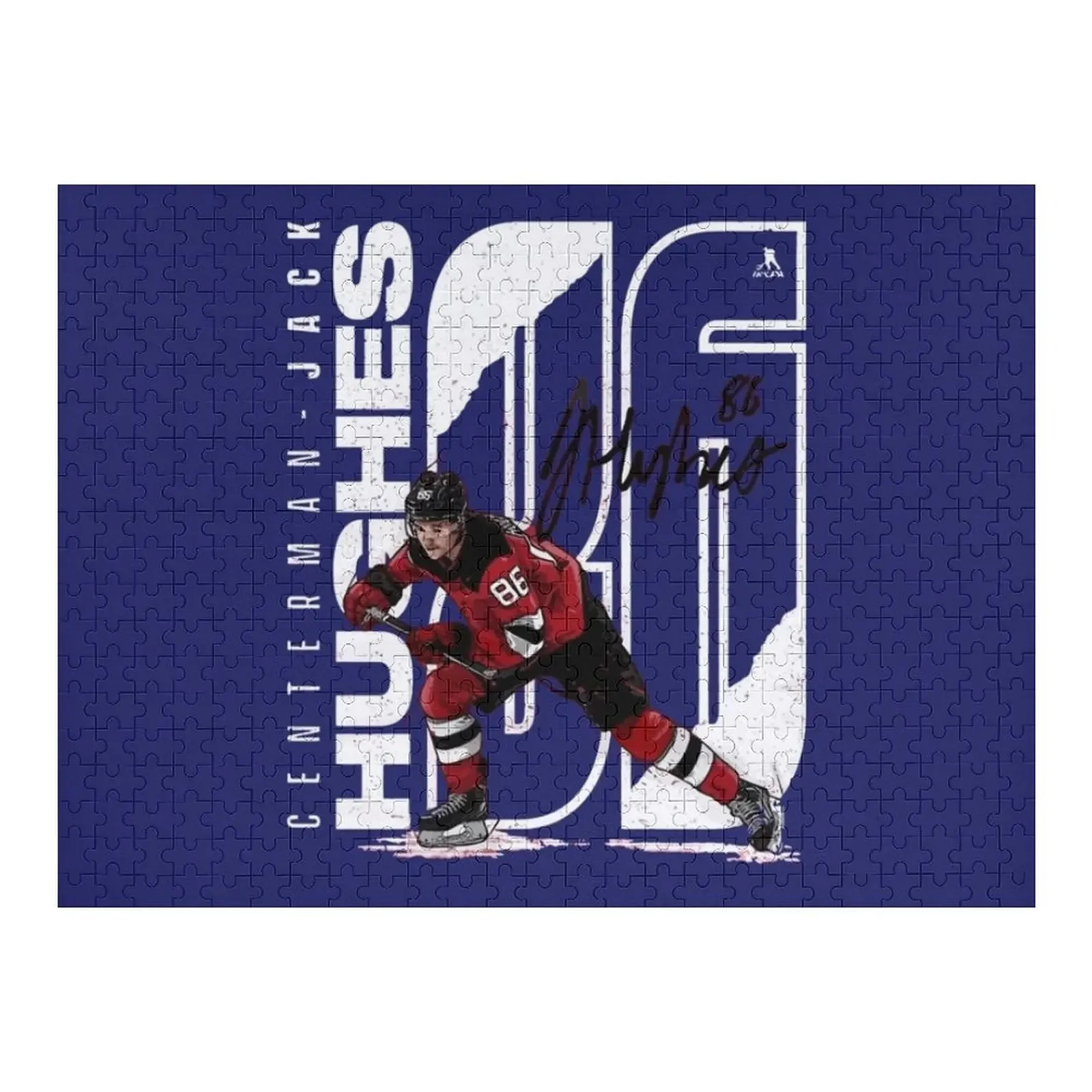 Jack Hughes New Jersey Hockey Jigsaw Puzzle Personalised Jigsaw Game Children Puzzle