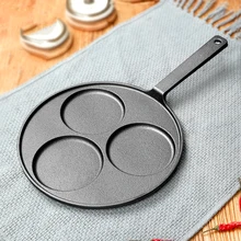 

Nonstick Organizer Frying Pan Mold Heat Resistant Outdoor Frying Pan Hole Breakfast Burger Tencere Seti Kitchen Cookware OC50PG