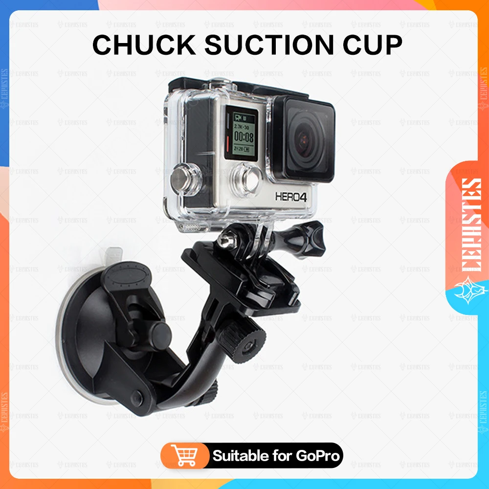 For GoPro 11 10 8 9 Accessories 7cm Car Mount Windshield Glass Suction