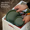 Aluminum Alloy Dining Dish Outdoor Camping Picnic Tray Dirt Proof Kitchen Bar Tableware Fruit Snack Plate Outdoor Tableware 2