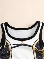 Robe débardeur pour filles, style universitaire décontracté, imprimée, sans manches, coupe trapèze, pour spectacle et été 5