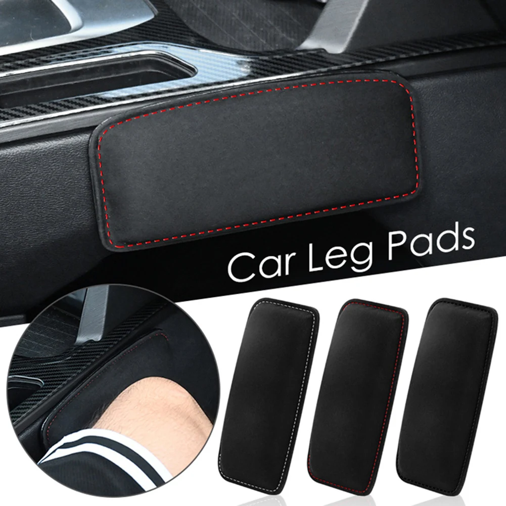 Car Suede Leather Knee Pad Inside Knee Cushion Comfortable Elastic Cushion Memory Foam Thigh Support Interior Accessories