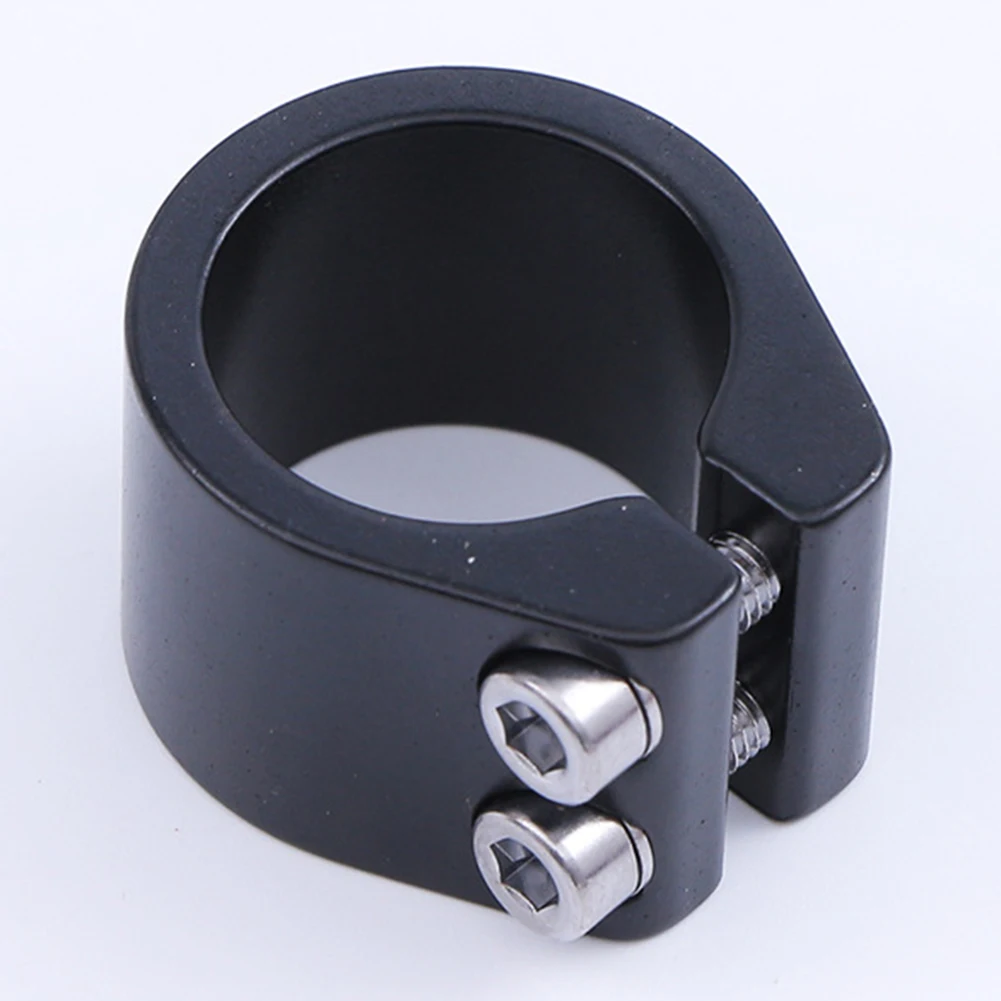 

Brand New Seatpost Clamp Bike 60g Accessories Black/silver Double Bolt Design Double Layer Easy To Install Parts