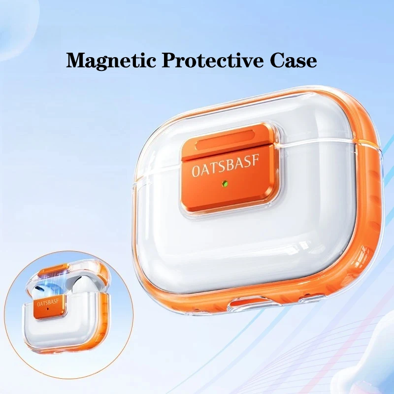 Eary Transparent Case for AirPods Pro 1/2 Cover Magnetic Soft Silicone Protective Case for Apple AirPods Pro 1/2 Earphone Cover
