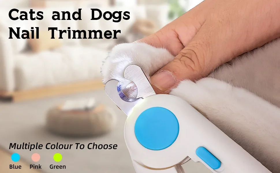 Title 1, LED Light Cat Dog Nail Clipper Cutter Professio...